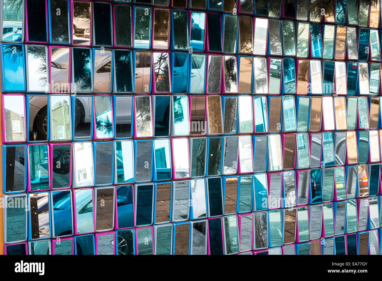 Miroirs art installation Londres Banque D'Images