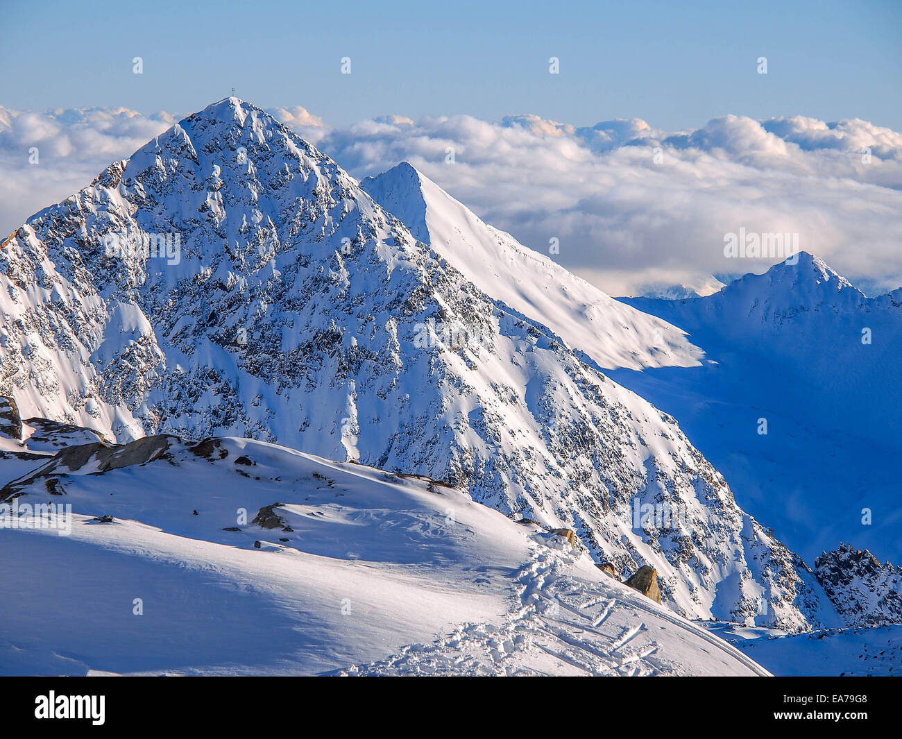 Hautes Alpes de Stubai en Autriche / Tyrol Banque D'Images
