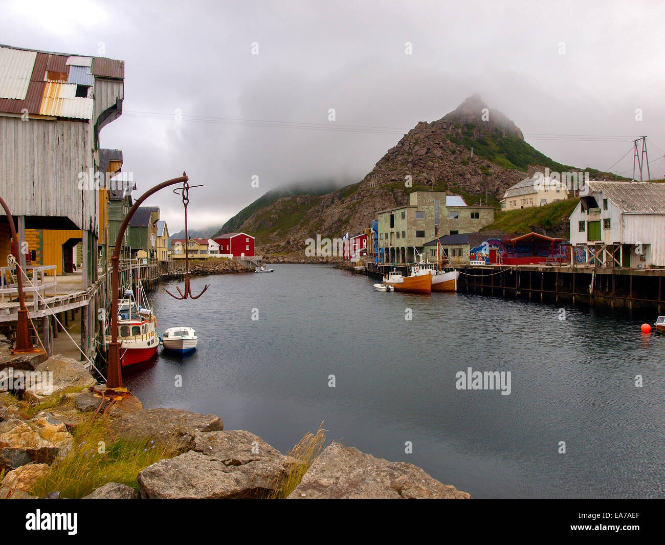 Nyksund - vieux village des baleines Banque D'Images