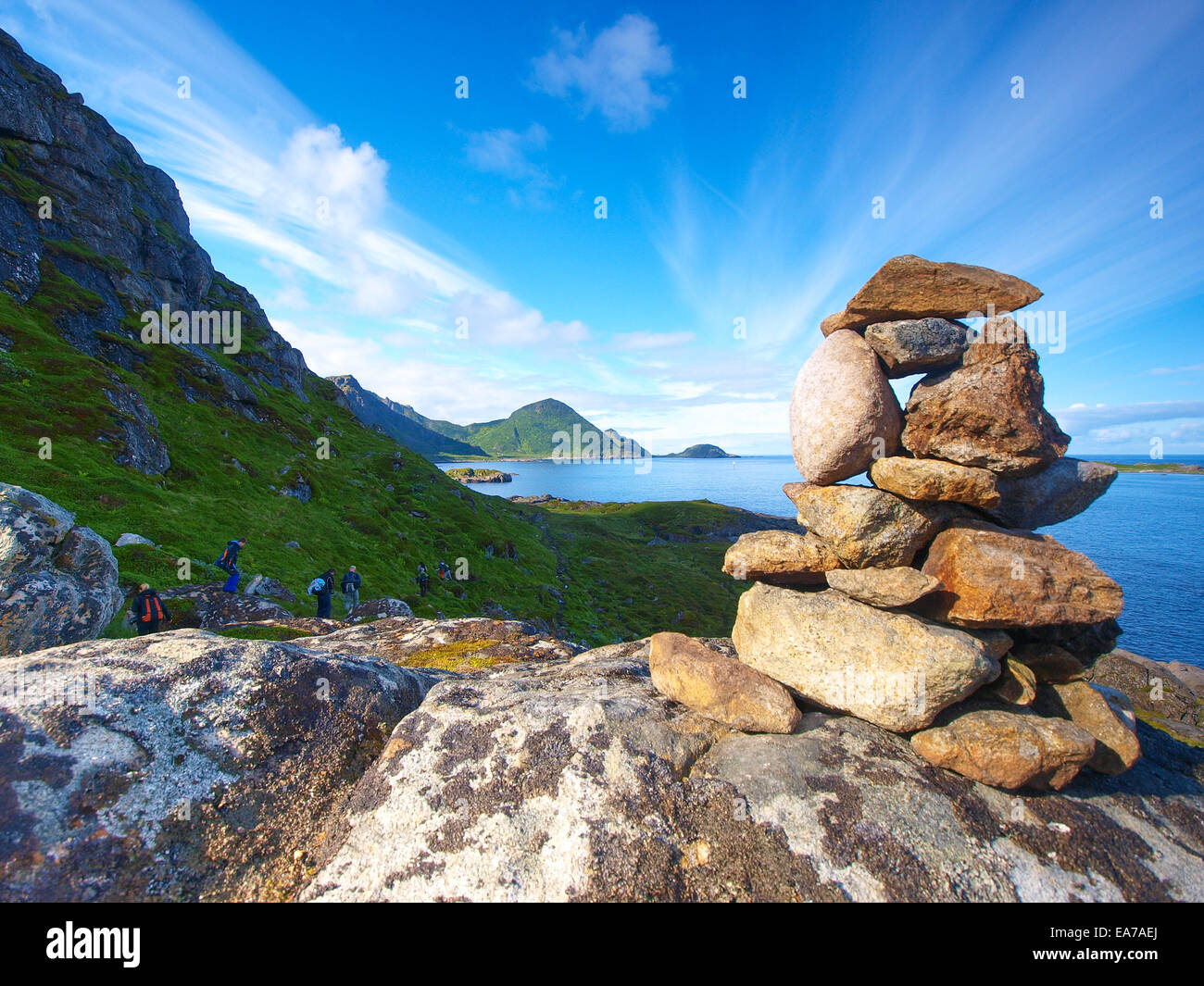Vue sur la côte norvégienne Banque D'Images