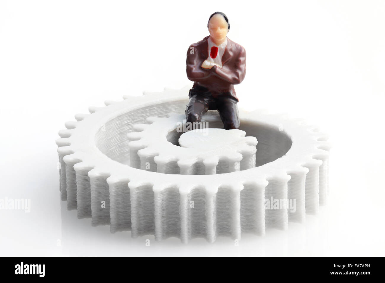 Businessman du prince assis sur le pignon Banque D'Images