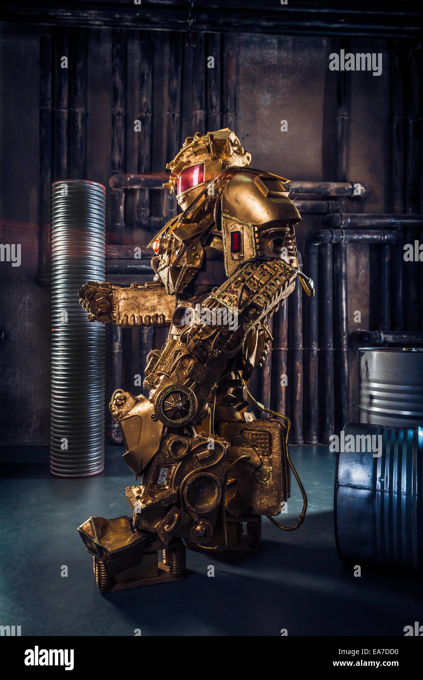 Robots futuristes Banque D'Images