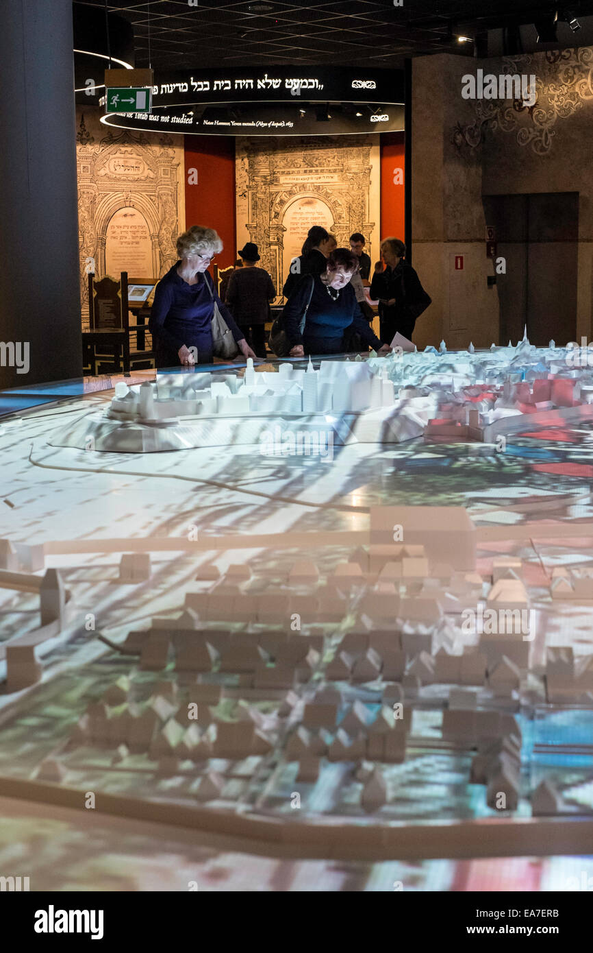 Musée de l'histoire des Juifs polonais, le POLIN, Varsovie, Pologne Banque D'Images