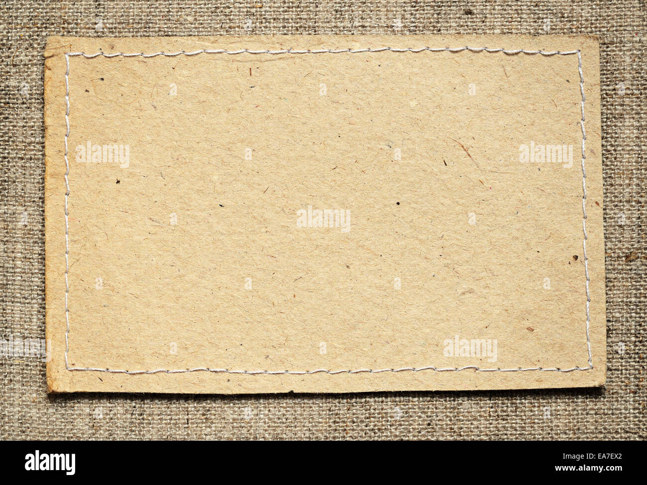 Carte de papier sur toile beige background Banque D'Images