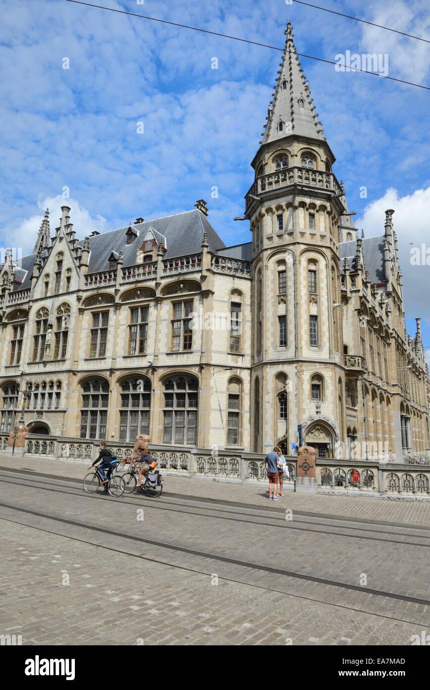 L'ancien bureau de poste, Gand, Flandre, Belgique, Europe Banque D'Images