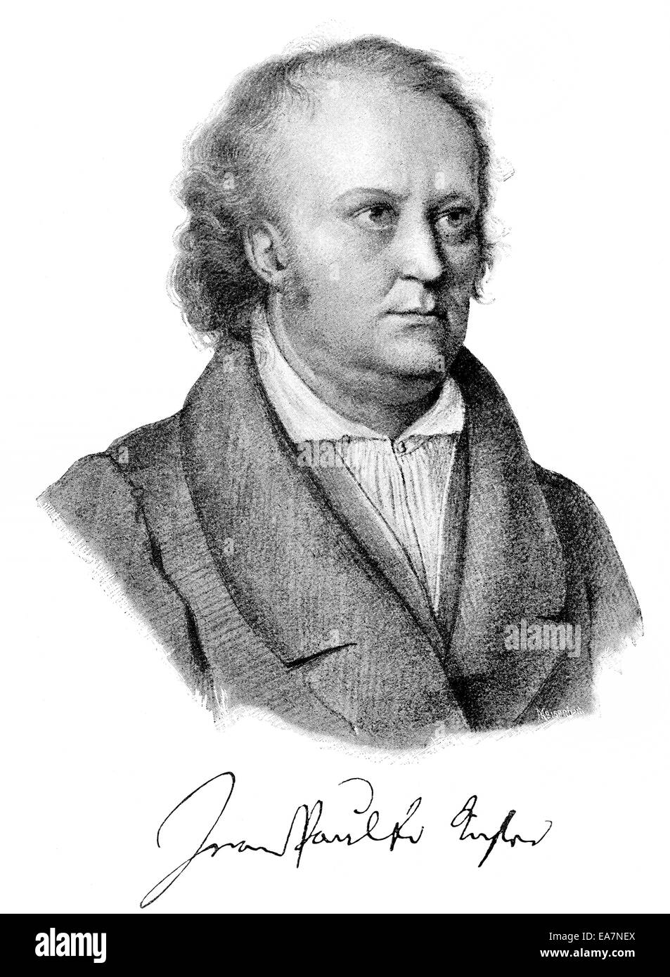 Johann Paul Friedrich Richter ou Jean Paul, 1763-1825, écrivain allemand, Johann Paul Friedrich von Portrait oder Richter Jean Paul Banque D'Images
