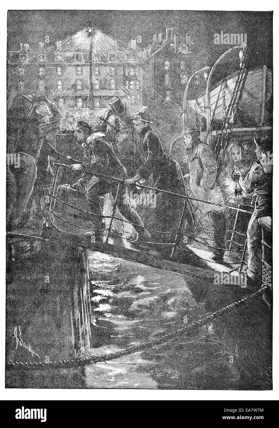 Arrivée du bateau Express à Holyhead vers 1890 Banque D'Images