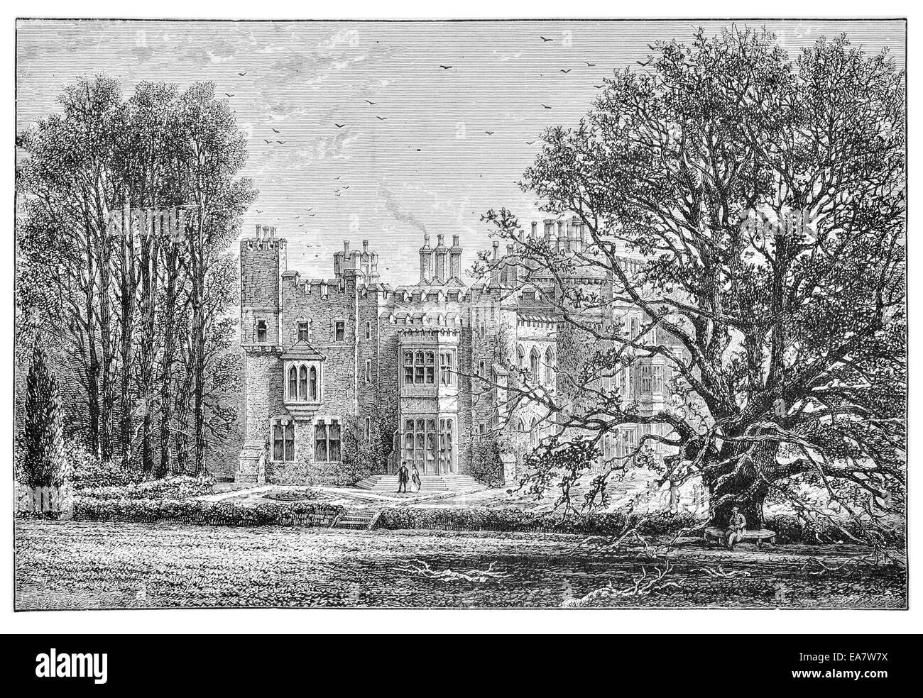 Château Hawarden Flintshire Wales Premier ministre britannique William Gladstone Banque D'Images