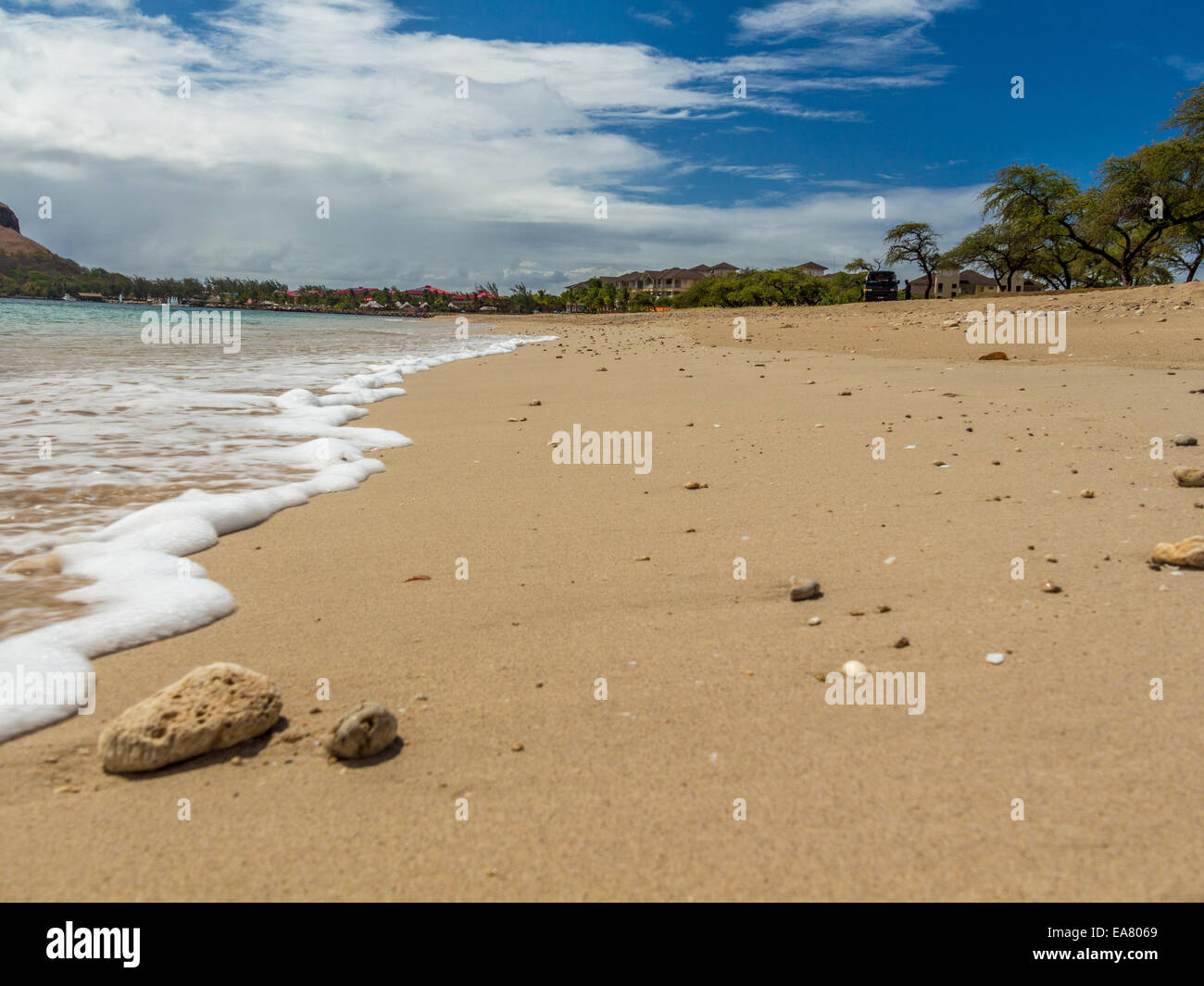 Peu de pierres sur la plage Banque D'Images