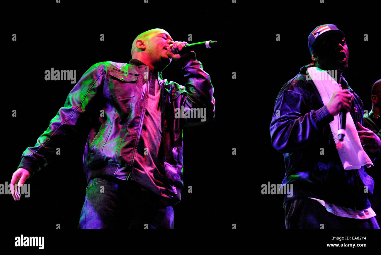 Barcelone - le 25 mai : Wu-Tang Clan, côte Est américaine du groupe hip-hop, effectue par Heineken Primavera Sound Festival 2013. Banque D'Images
