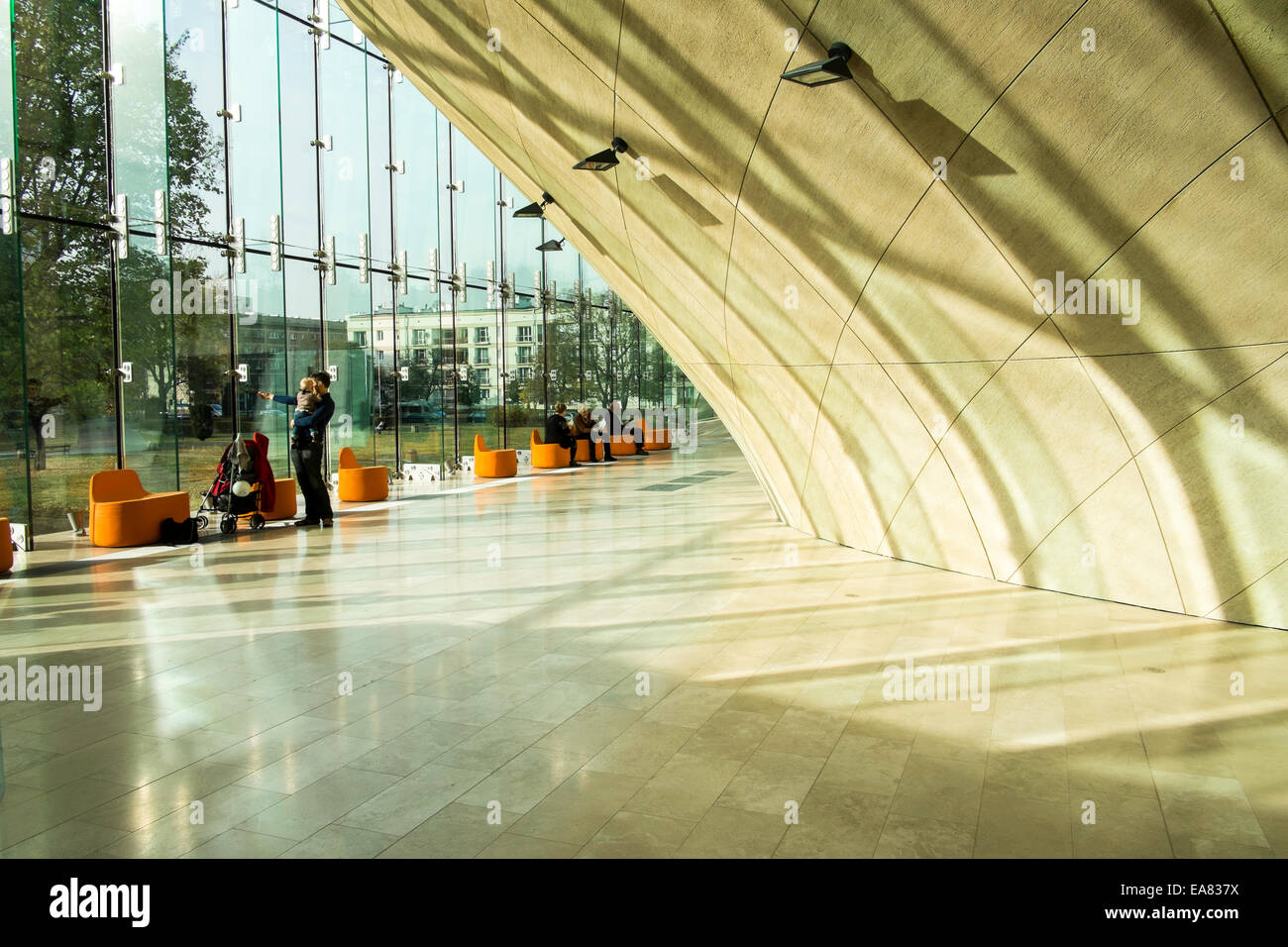 Musée de l'histoire des Juifs polonais, le POLIN, Varsovie, Pologne Banque D'Images