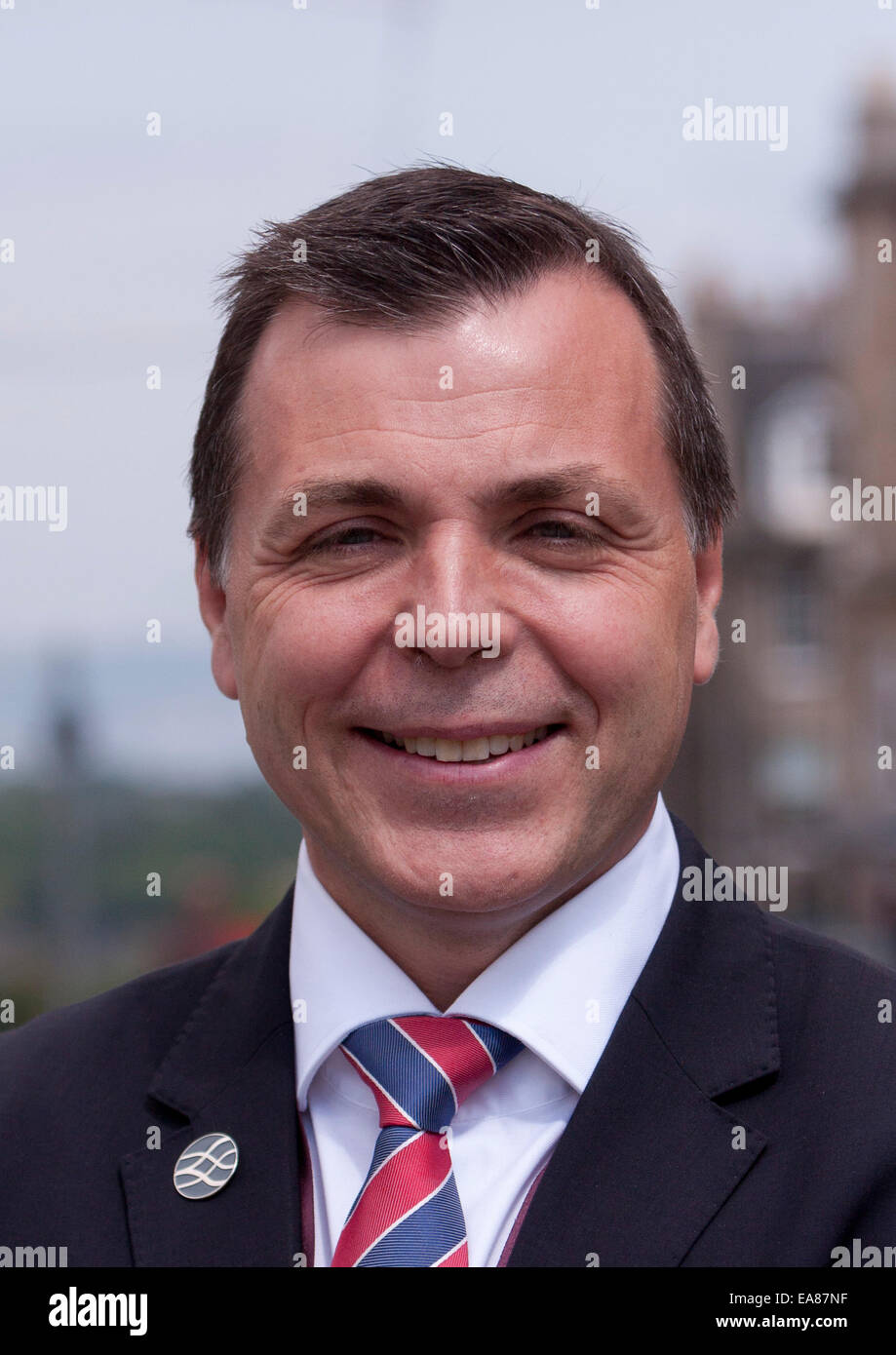 Un portrait de Ian Craig, directeur des transports d'Édimbourg. Services voyageurs tramways d'Édimbourg pour la marque Edinburgh Banque D'Images