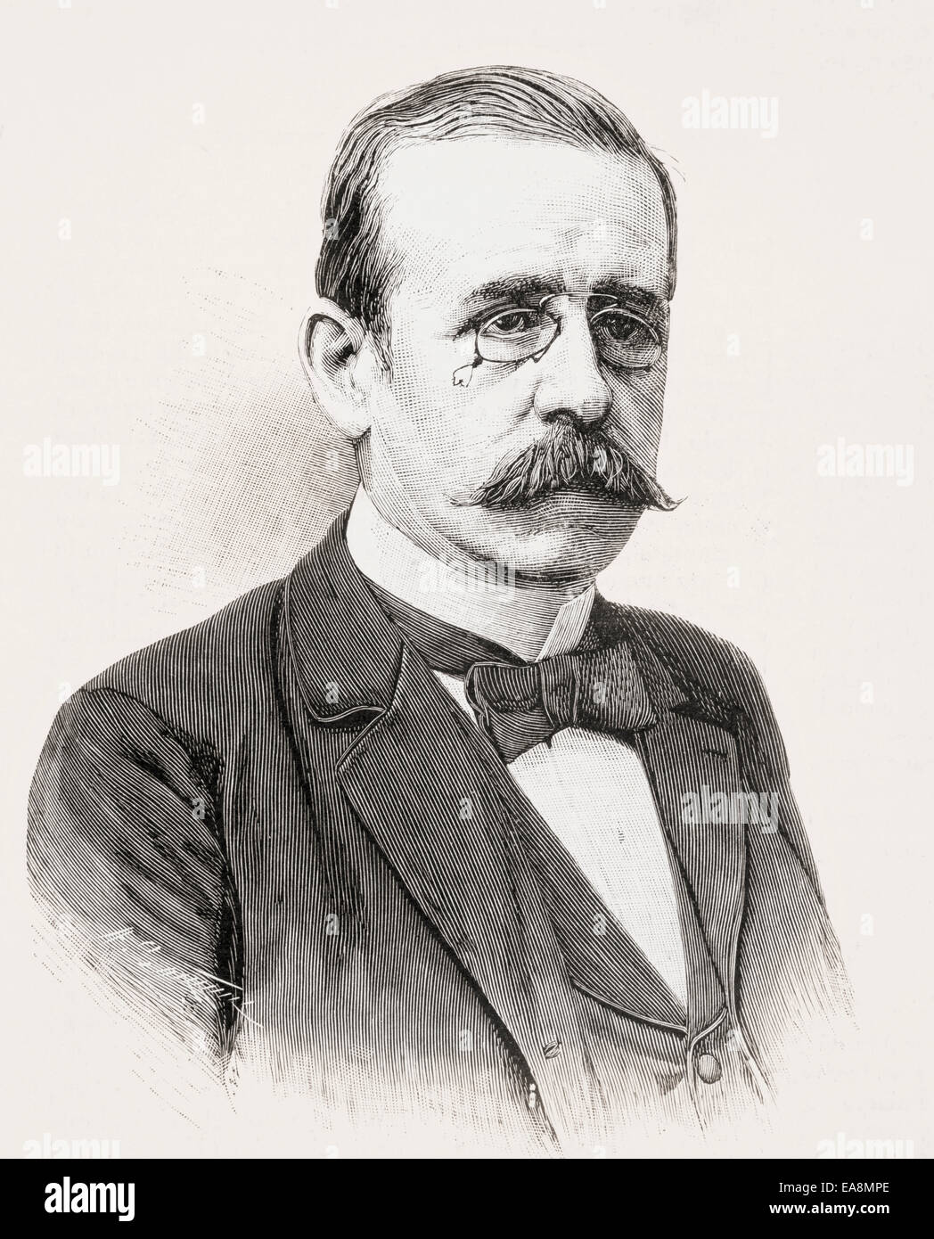 Juan Catalina García López, 1845 - 1911. L'Espagnol archéologue, historien, bibliographe et sénateur. De la Ilustracion Espa Banque D'Images