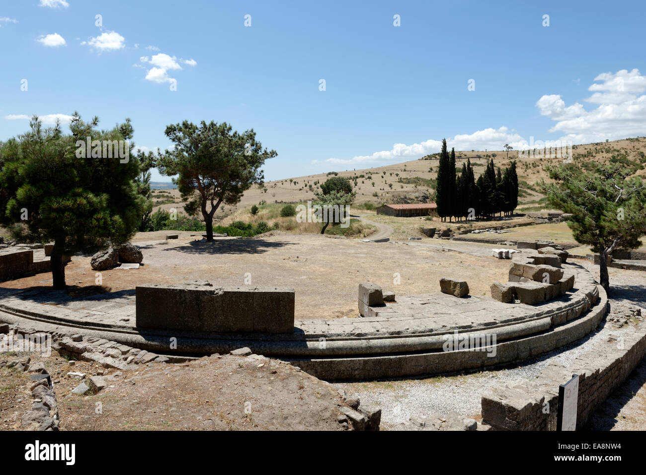 Ruines du temple d'Asclépios, qui a été la plus belle structure de l'Asklepieion. Pergame, Bergama, Turquie. Le bui Banque D'Images