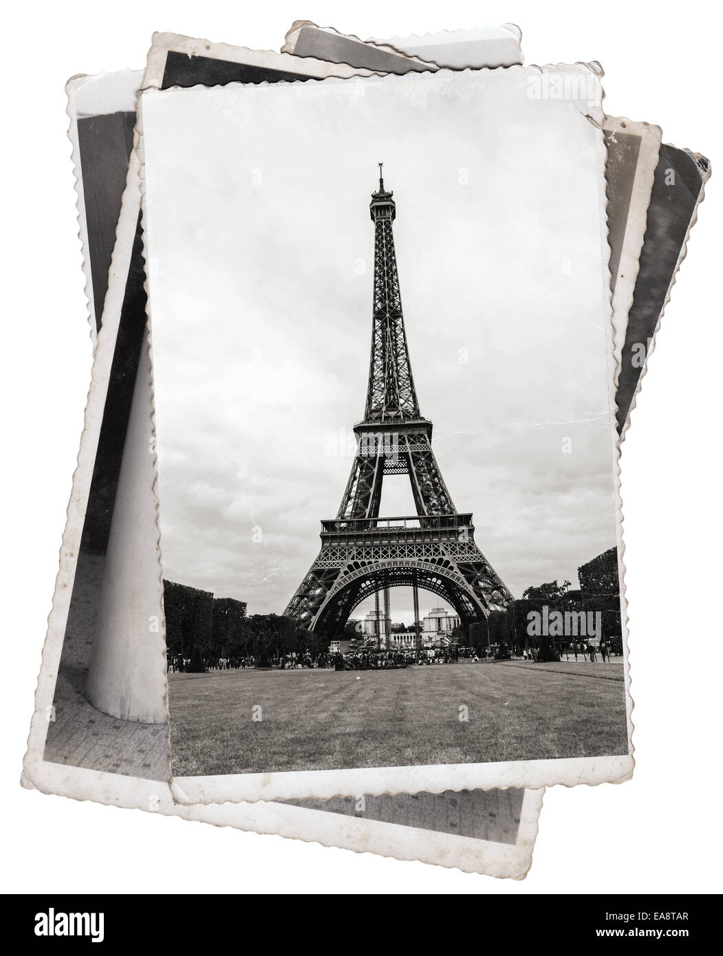 Vintage photos Tour Eiffel, symbole de Paris Banque D'Images