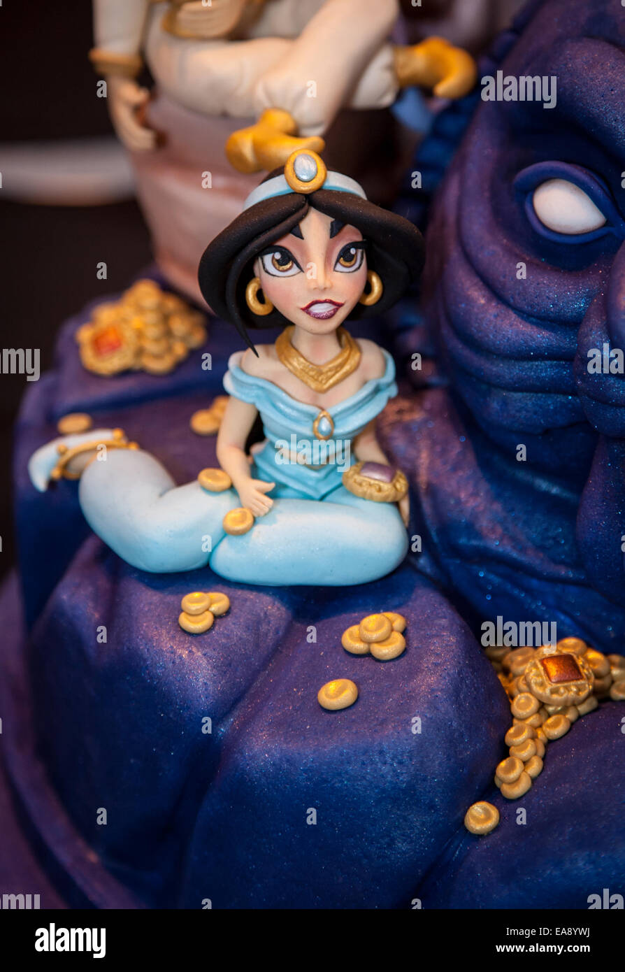 La princesse Jasmine au gâteau gâteau au NEC International où les boulangers montrer leurs gâteaux merveilleux et concurrencer les uns contre les autres Banque D'Images