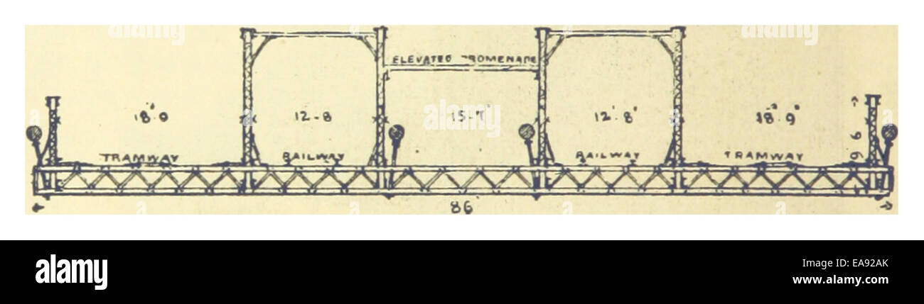 Cette illustration de 1883 présente le pont de New York et de Brooklyn, capturant la conception et la construction du pont, le présentant comme une pièce d'ingénierie emblématique dans l'horizon de New York. Banque D'Images