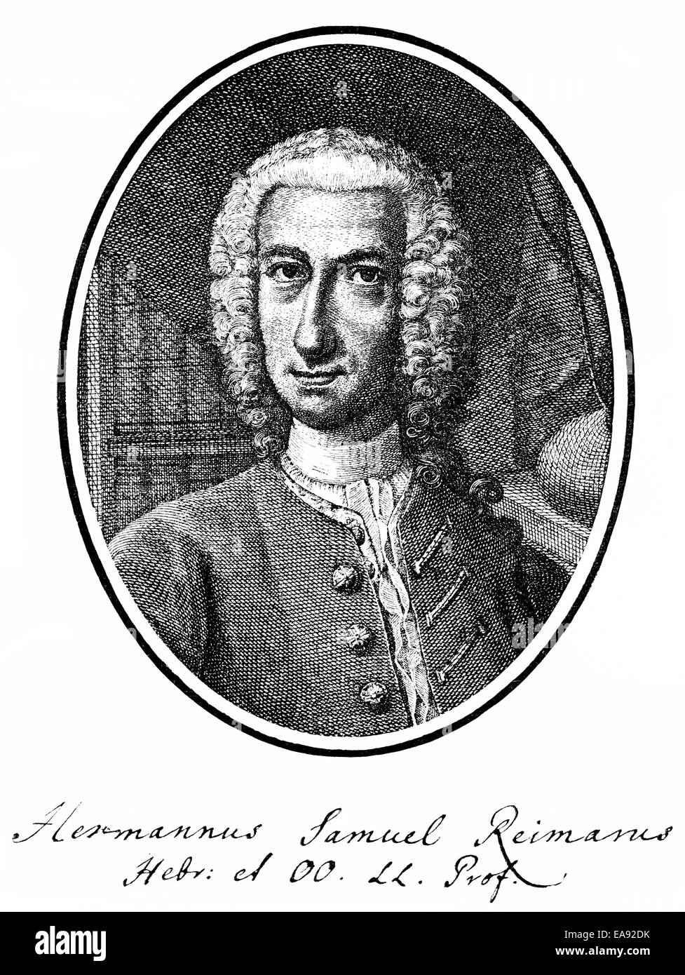 Hermann Samuel Reimarus, 1694 - 1768, enseignant de langues orientales, Hermann Samuel Reimarus Portrait von (1694 - 1768), G Banque D'Images