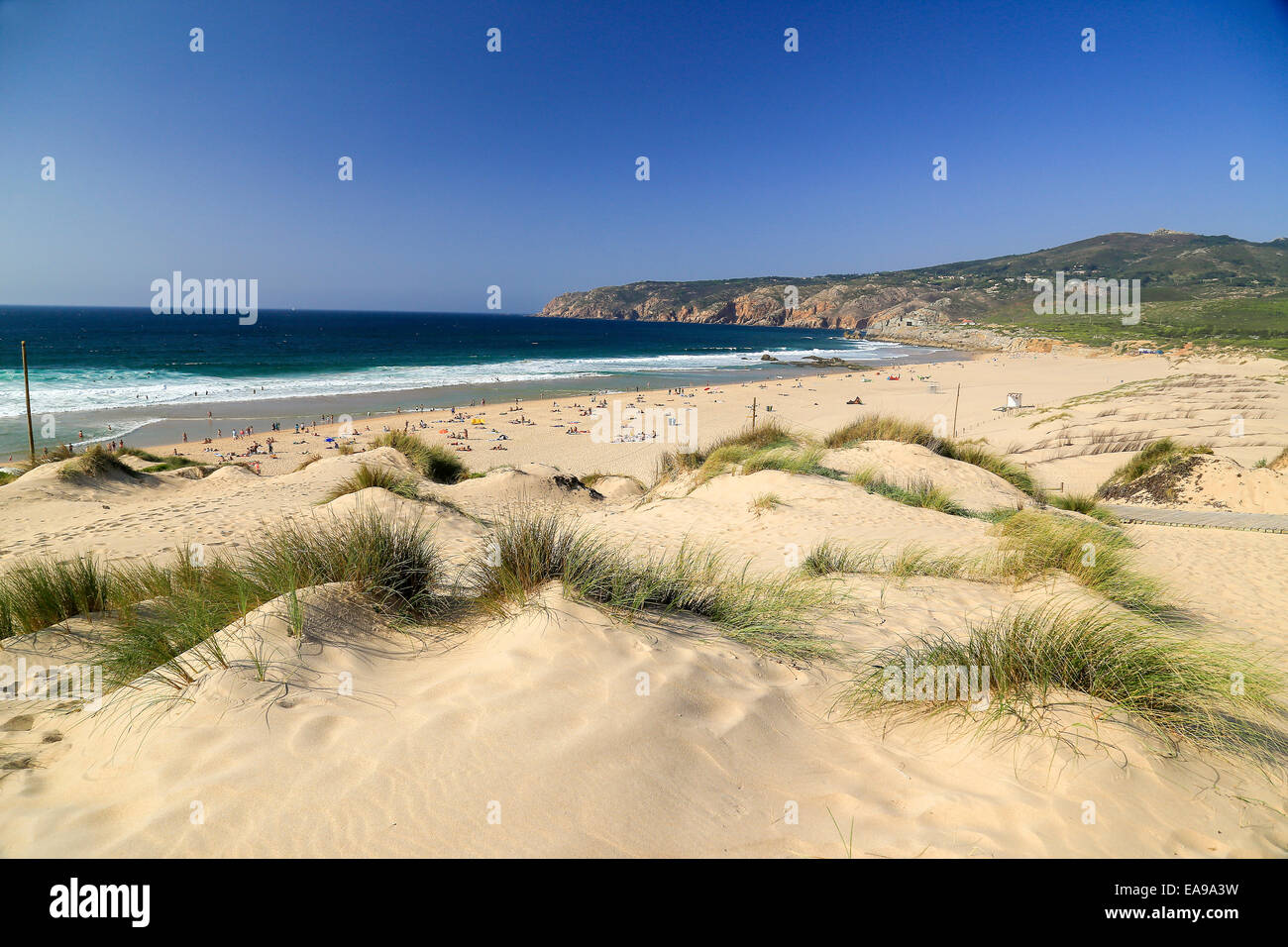 La plage de Guincho à Cabo da Roca, estoril Portugal Banque D'Images