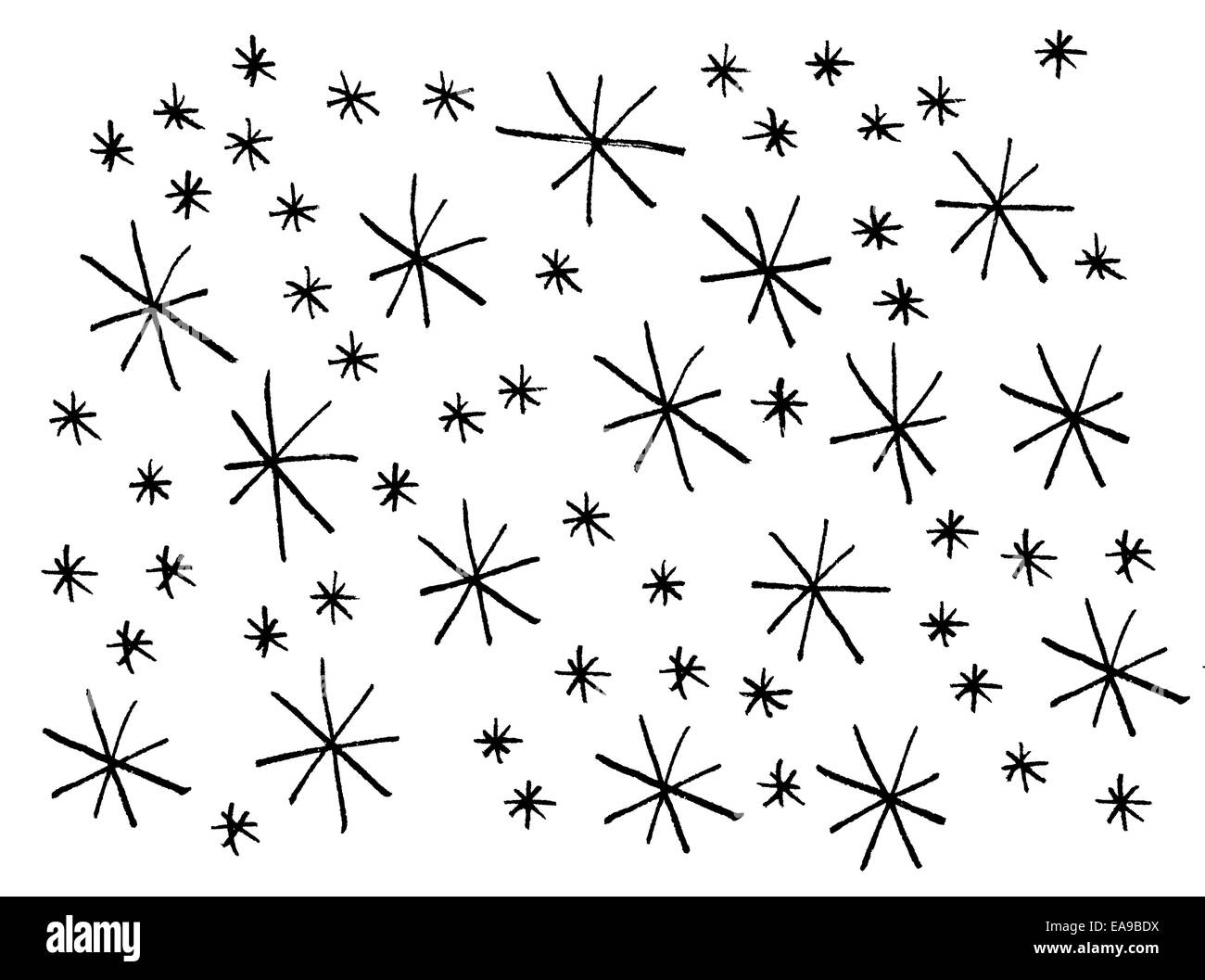 Noir Et Blanc à Motif étoiles Grungy Style Biologique Pour