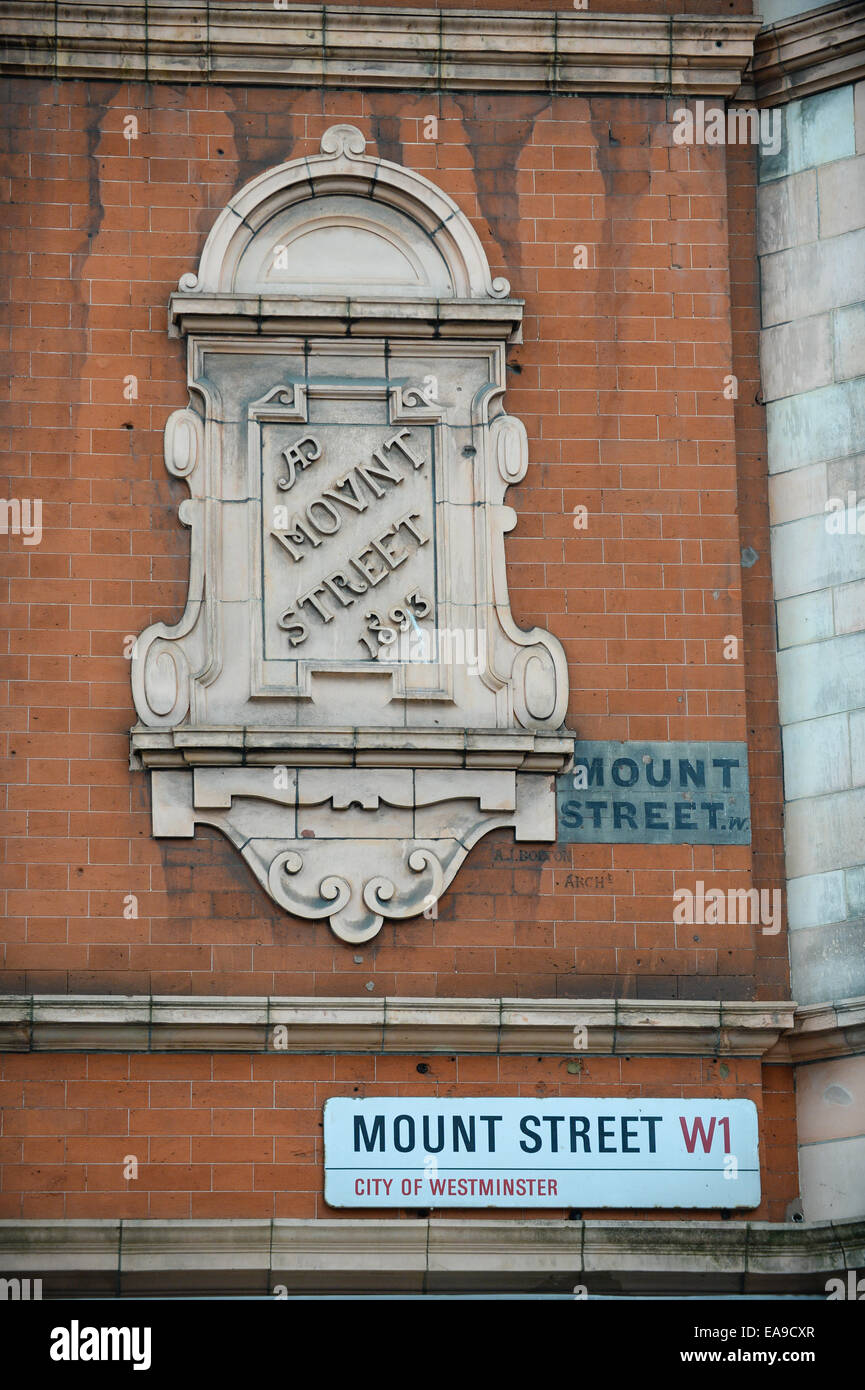 Mount Street, Mayfair, London Banque D'Images