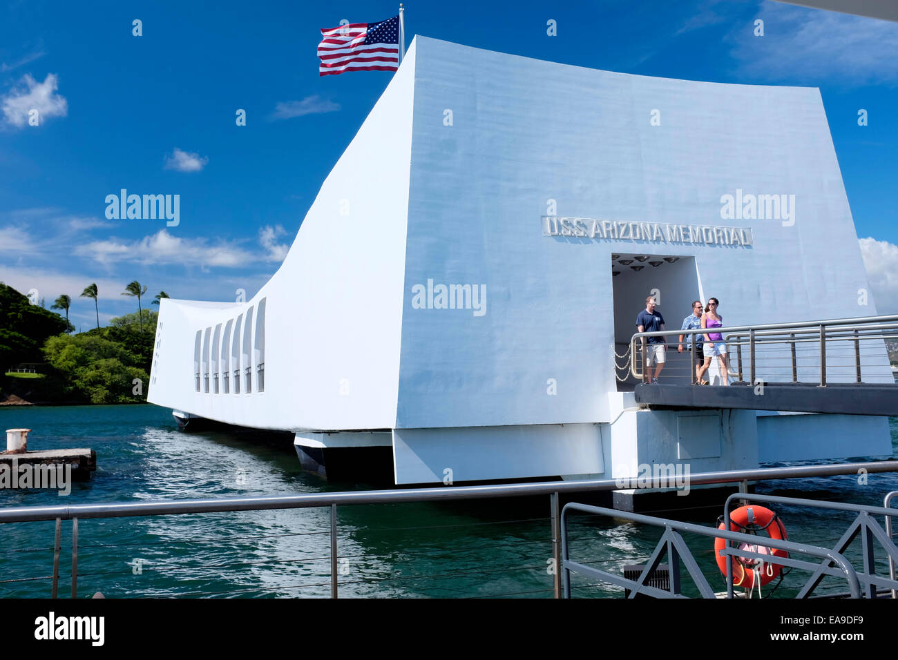 USS Arizona Memorial, Pearl Harbor, Hawaii Banque D'Images