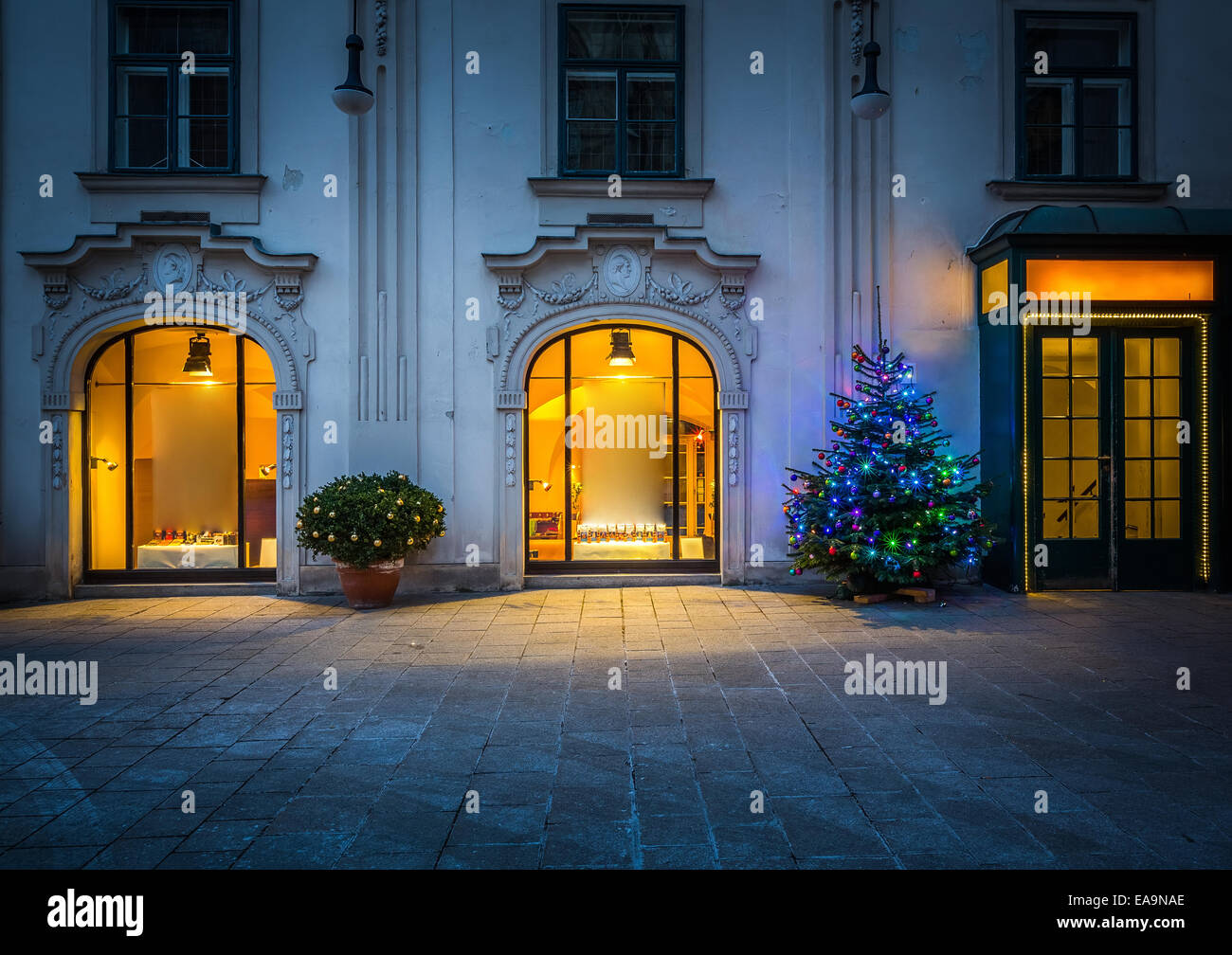 Arbre de Noël à Vienne Banque D'Images