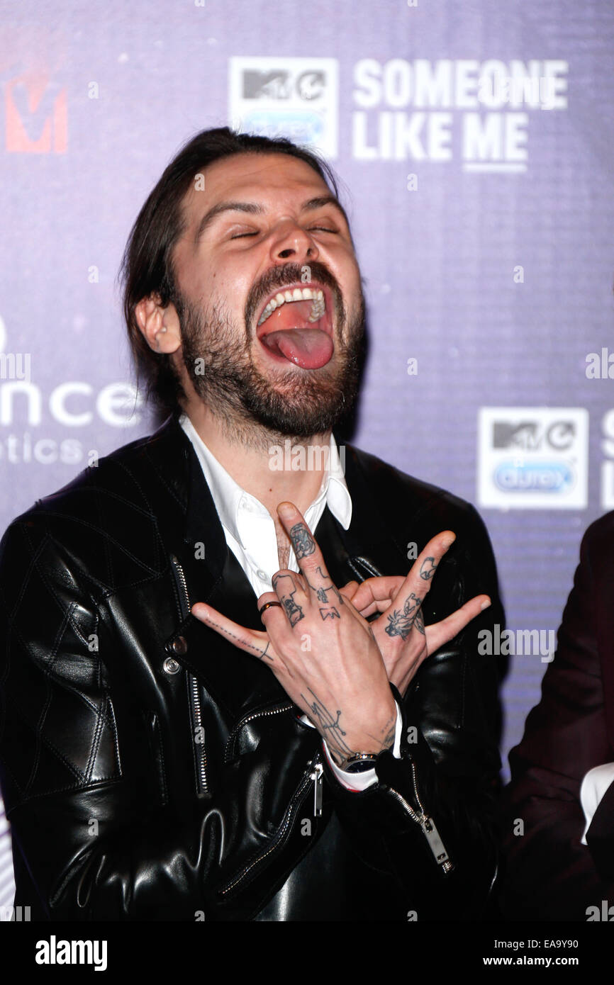 Glasgow, Ecosse, Royaume-Uni. 09Th Nov, 2014. Musicien Simon Neil de Biffy Clyro assiste à la 20e MTV EMAs à Glasgow (Royaume-Uni), le 09 novembre 2014. Dpa : Crédit photo alliance/Alamy Live News Banque D'Images