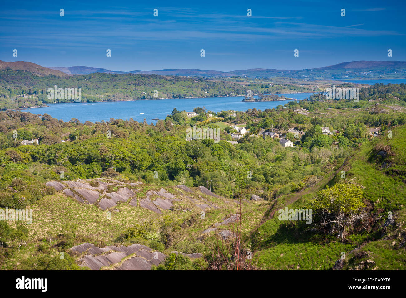 Vue sur exquis à Glengarriff Harbour Banque D'Images