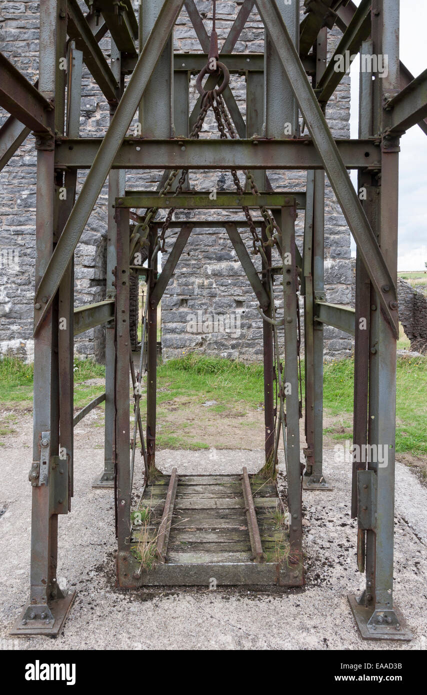 Une mine de plomb désaffectée Magpie mine près de Sheldon dans le Peak District, Derbyshire. Banque D'Images