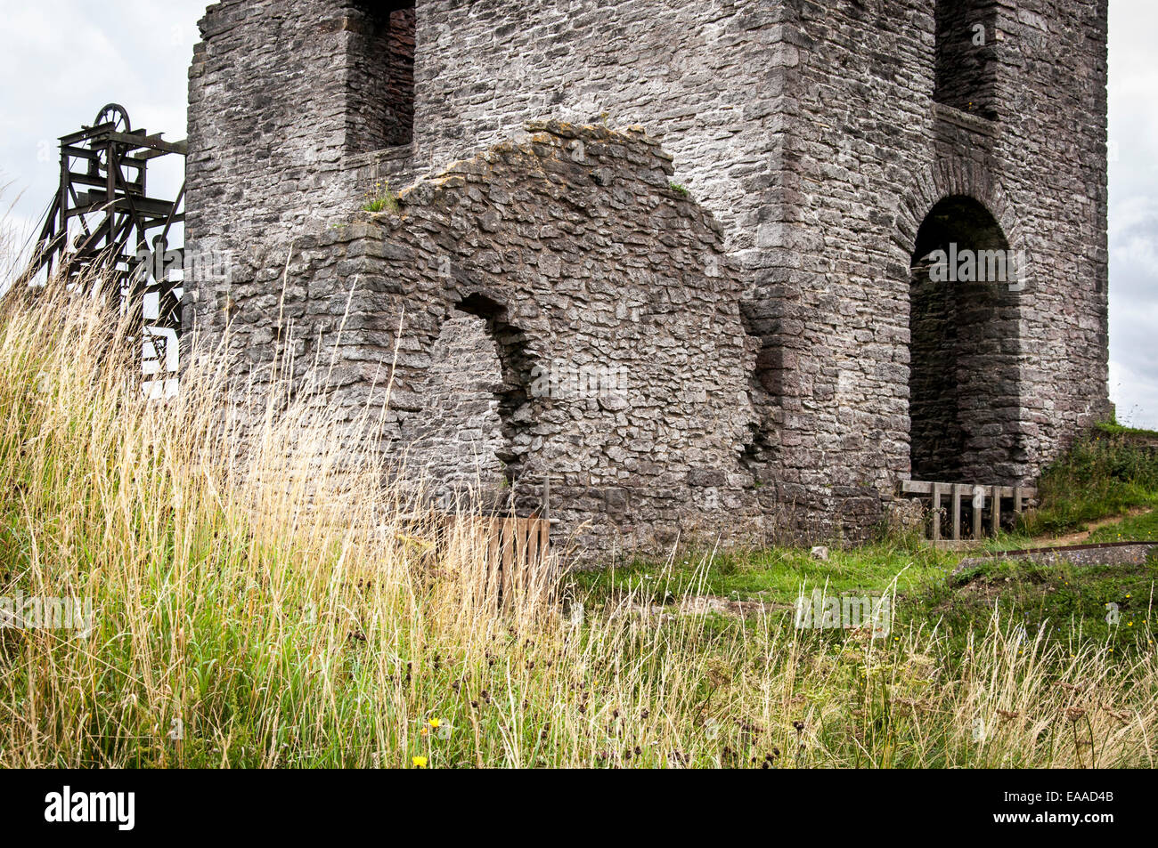 Une mine de plomb désaffectée Magpie mine près de Sheldon dans le Peak District, Derbyshire. Banque D'Images