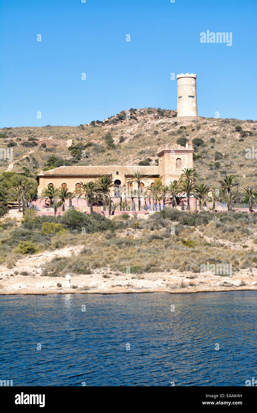 L'Isla Mayor O del Baron dans la Mar Menor, Région de Murcie, au Sud Est de l'Espagne Banque D'Images