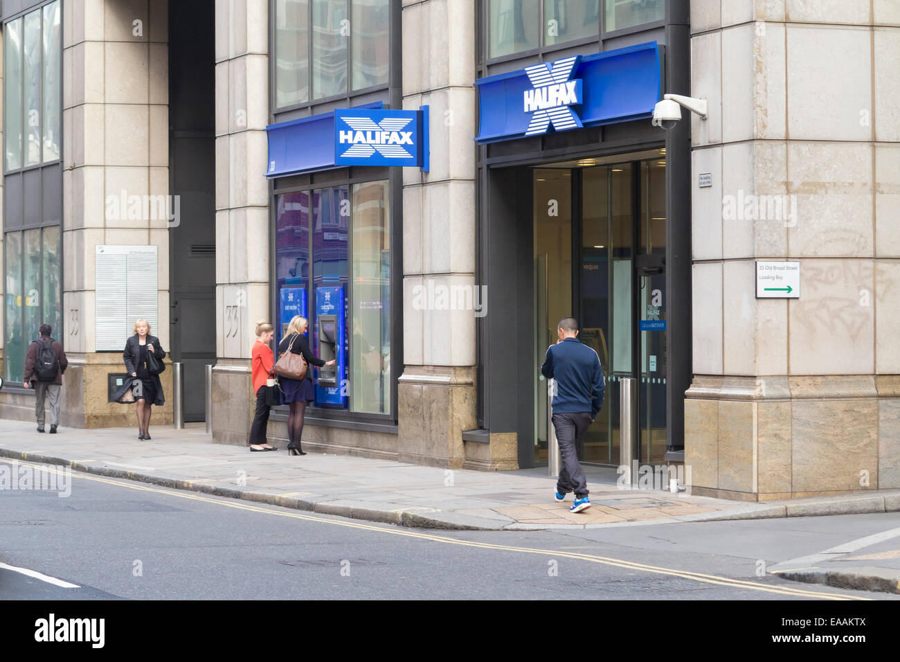 Direction générale de la banque Halifax, London, UK Banque D'Images