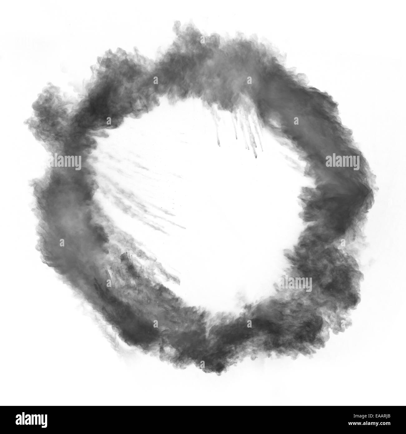 Motion de gel d'explosion de poussière colorées isolé sur fond noir Banque D'Images