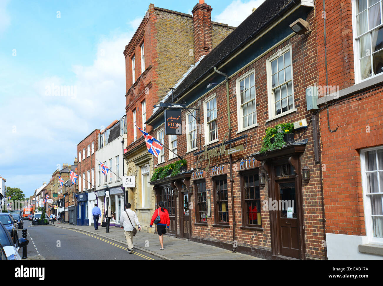 Eton High Street, Eton, Berkshire, Angleterre, Royaume-Uni Banque D'Images