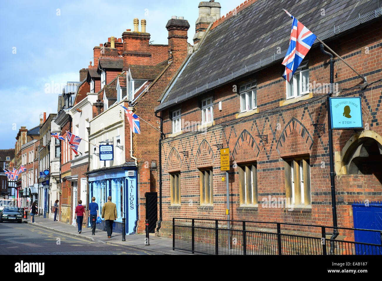 Eton High Street, Eton, Berkshire, Angleterre, Royaume-Uni Banque D'Images