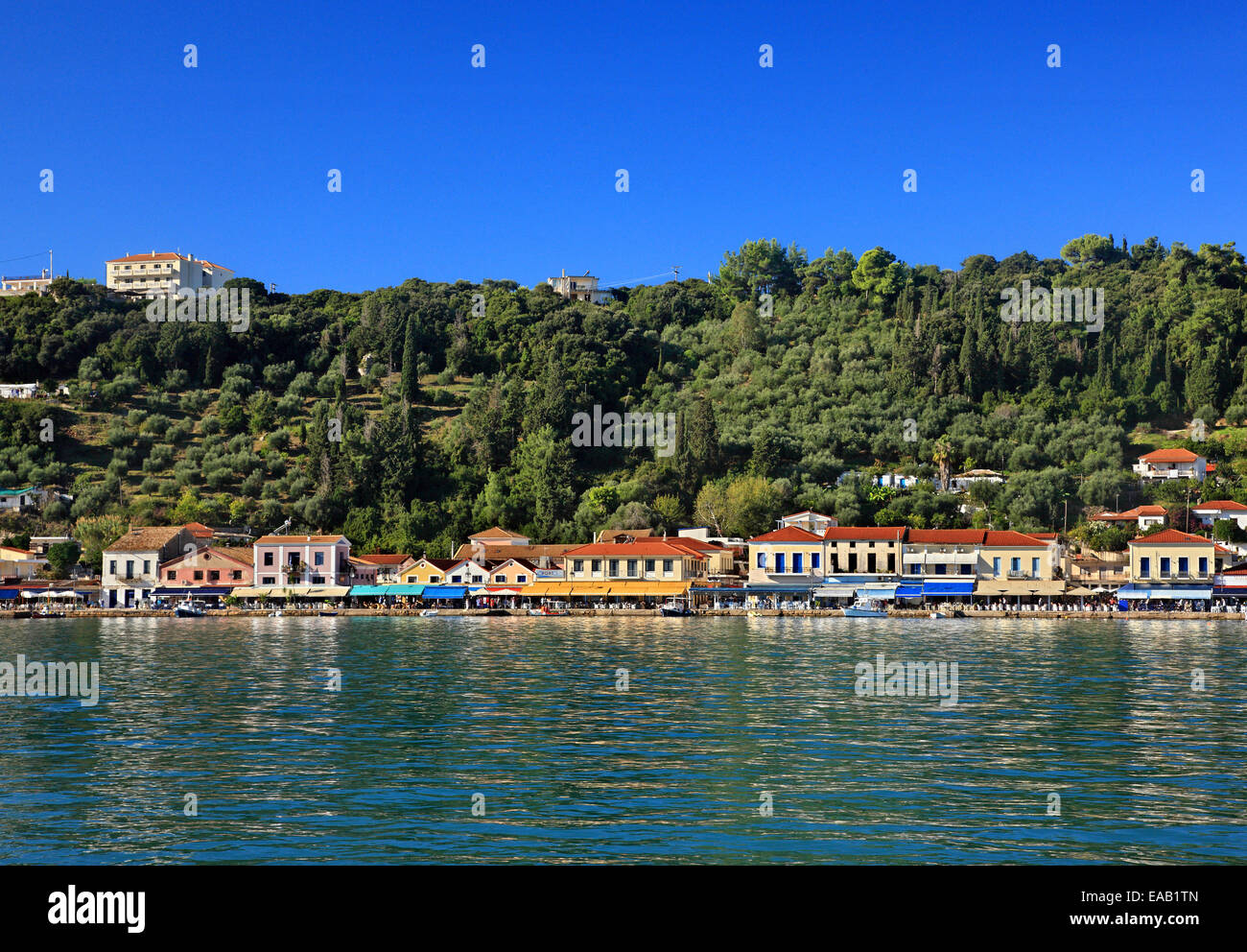 Le port de Katakolo (navire de croisière populaires anchorage) près de l'ancienne Olympia, l'ILEIA, Péloponnèse, Grèce. Banque D'Images