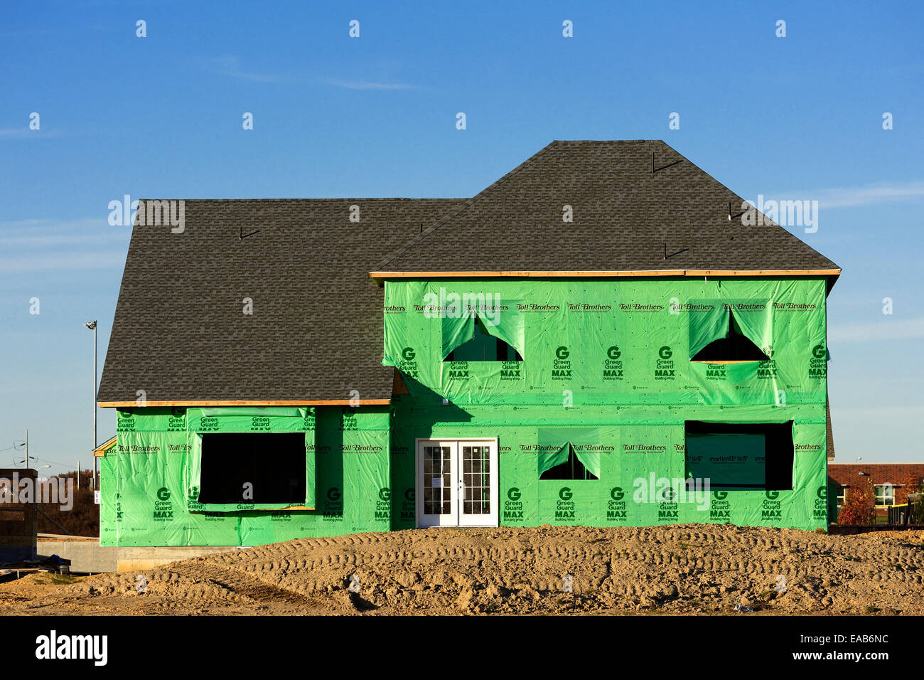 New home construction site, New Jersey, USA Banque D'Images