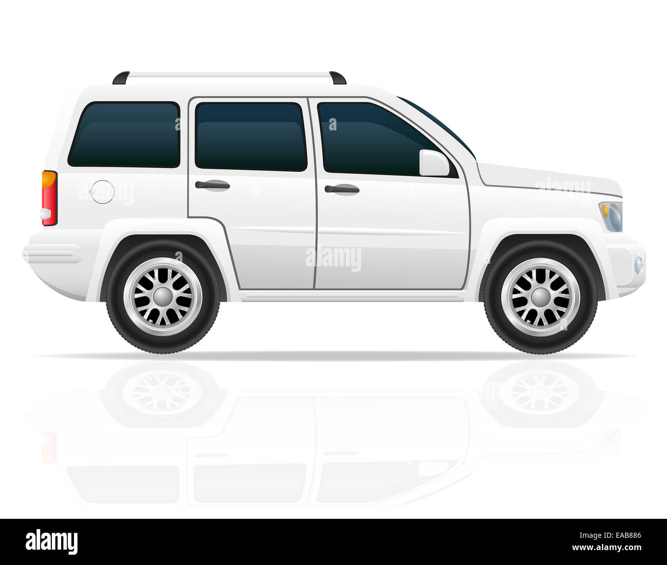 Location de jeep off road suv illustration isolé sur fond blanc Banque D'Images