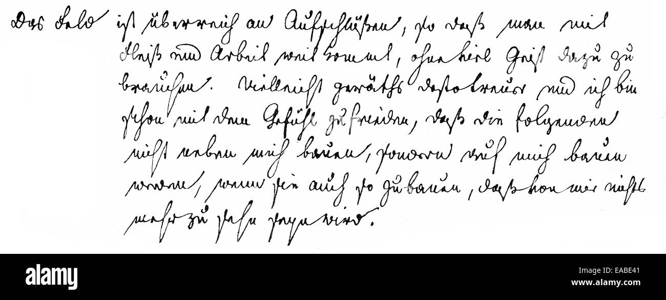 Autographes historiques ou de l'écriture manuscrite Jacob Ludwig Karl Grimm, 1785-1863, l'allemand et de littérature universitaire et avocat, co Banque D'Images