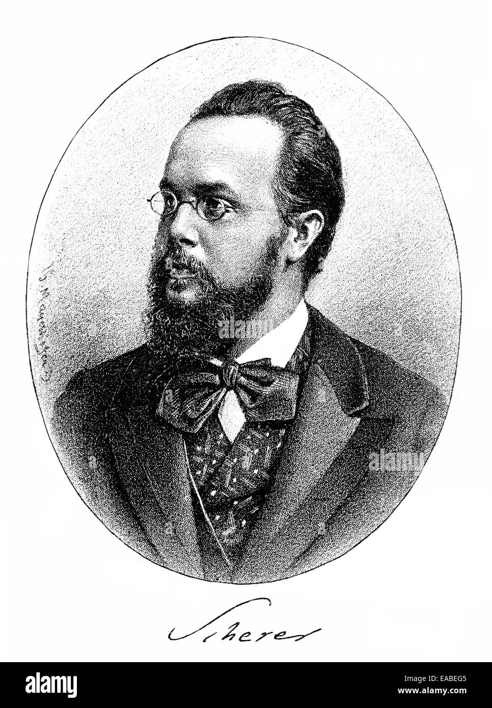 Wilhelm Scherer, 1841-1886, spécialiste de l'Autriche dans les études allemandes, Wilhelm Scherer (* 26. En avril 1841, † 6 Schönborn. 1 Août Banque D'Images