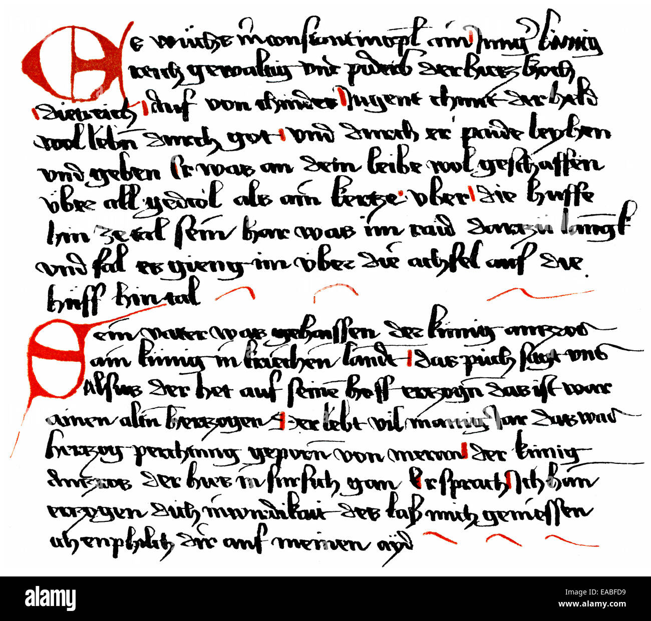 Imprimer Historique, manuscrit, Livre d'Ambras de héros, une collection de manuscrits, d'épopées médiévales Wolfdietrich, 13e siècle, l'histo Banque D'Images