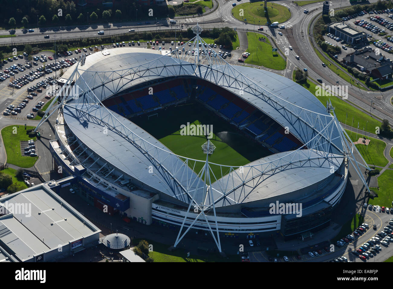 Une vue aérienne du Macron, stade de Bolton Wanderers football club Photo  Stock - Alamy