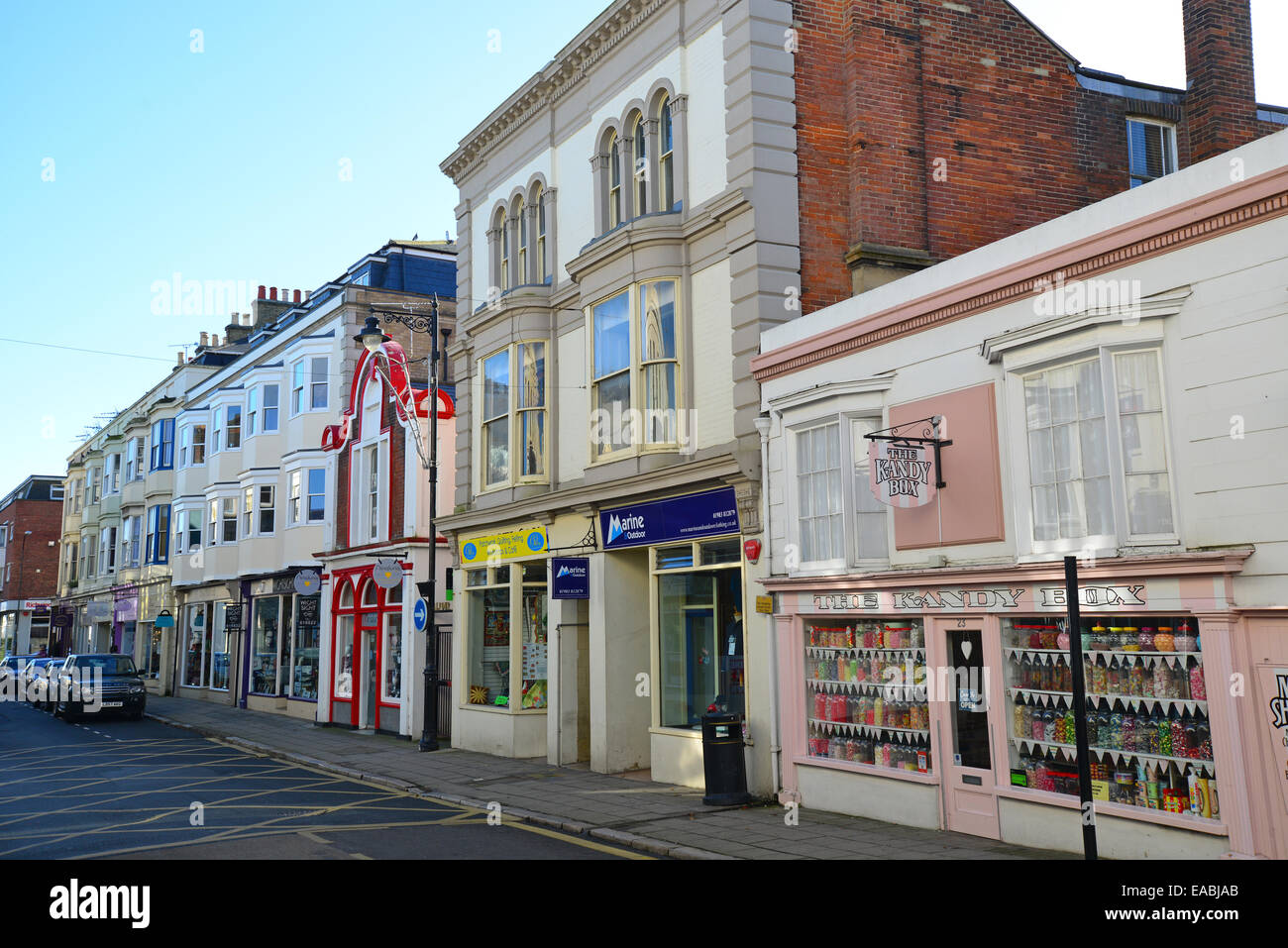 Cross Street, Ryde, Isle of Wight, Angleterre, Royaume-Uni Banque D'Images
