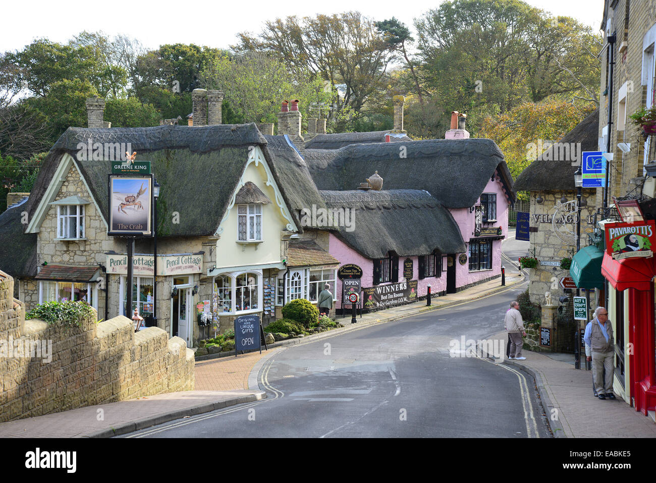 Vieux Village de Shanklin, High Street, Shanklin, Isle of Wight, Angleterre, Royaume-Uni Banque D'Images