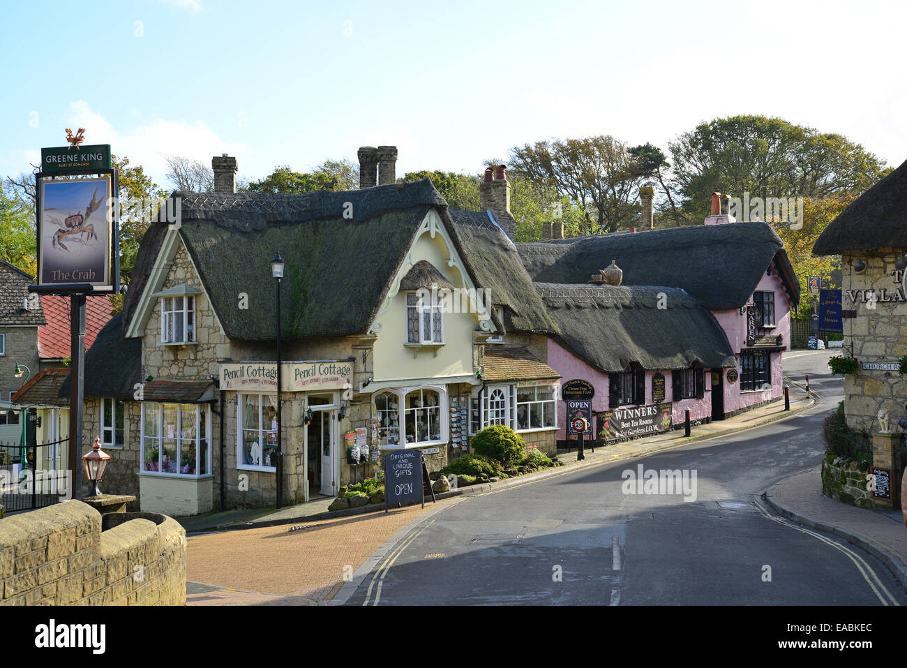 Vieux Village de Shanklin, High Street, Shanklin, Isle of Wight, Angleterre, Royaume-Uni Banque D'Images