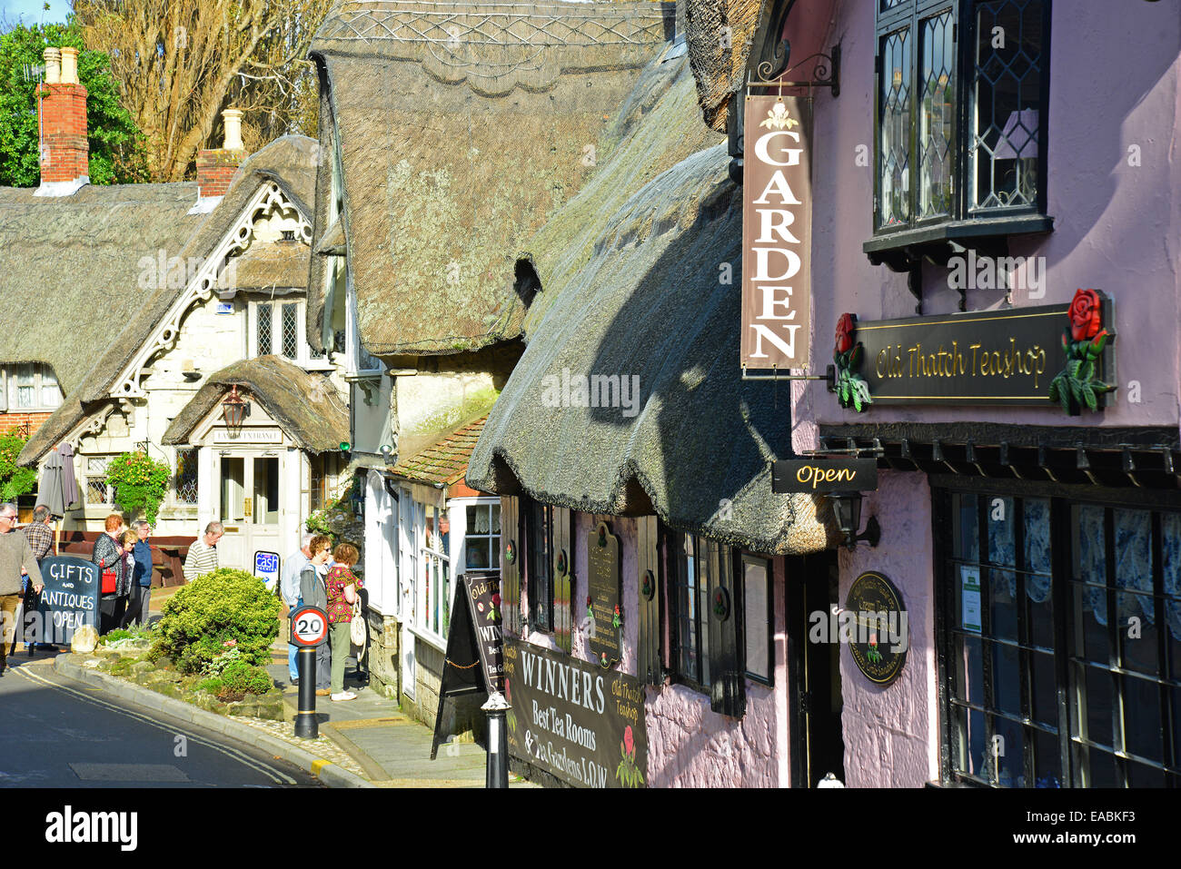 Vieux Village de Shanklin, High Street, Shanklin, Isle of Wight, Angleterre, Royaume-Uni Banque D'Images
