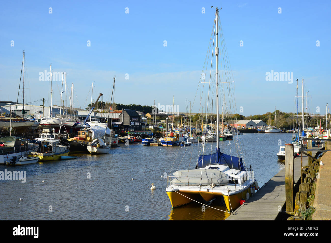 Seaclose Quay, Newtown Port, Rivière Medina, Newtown, île de Wight, Angleterre, Royaume-Uni Banque D'Images
