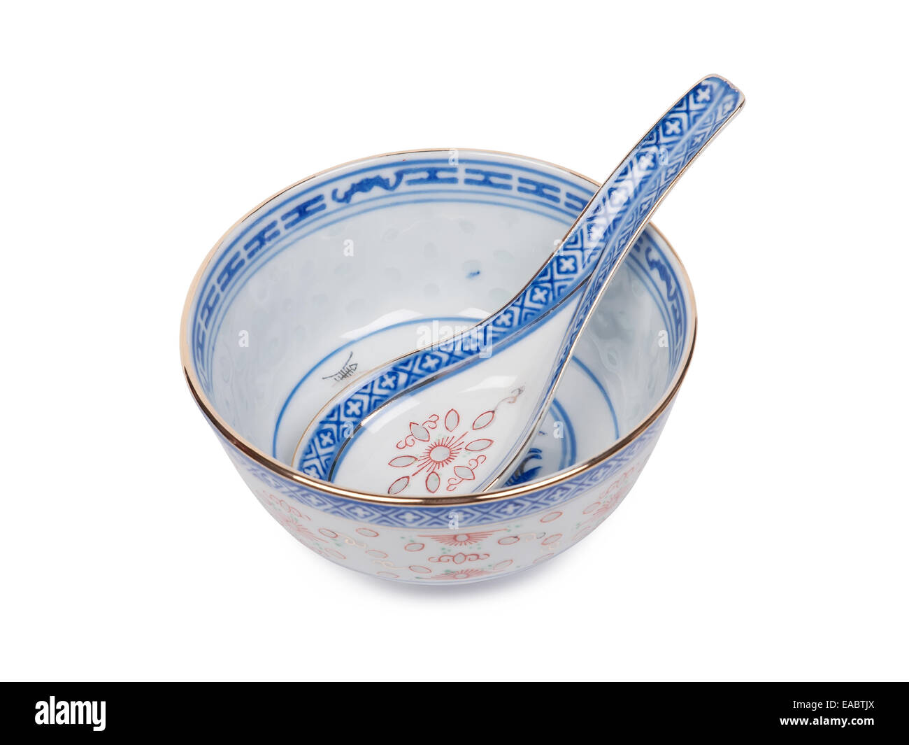 La porcelaine chinoise isolated on white background, studio shot Banque D'Images