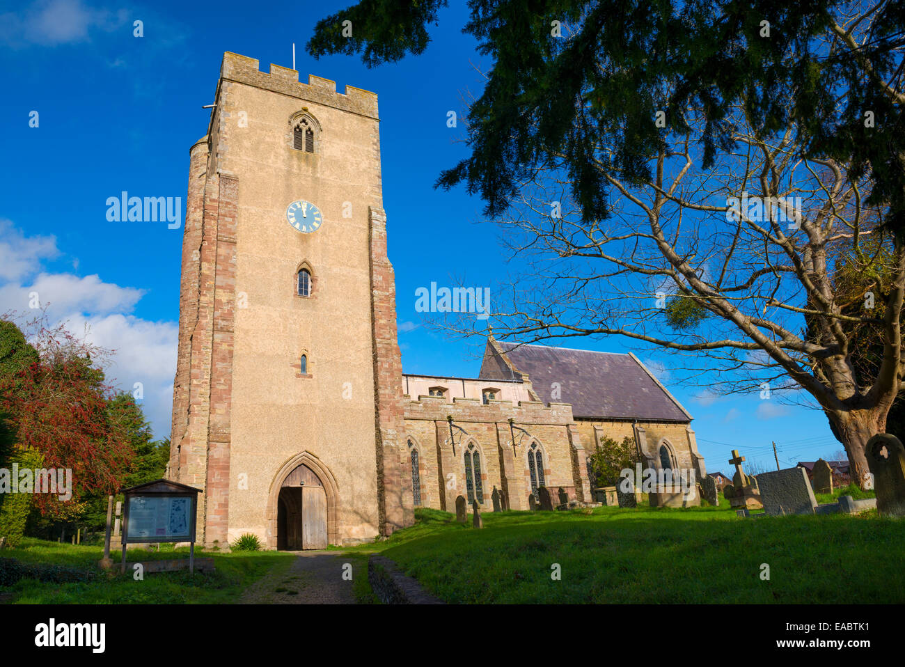 Eglise St Mary Magdalene, Leintwardine, Herefordshire, Angleterre Banque D'Images